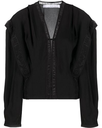 IRO Blusa Elea con detalles de encaje - Negro