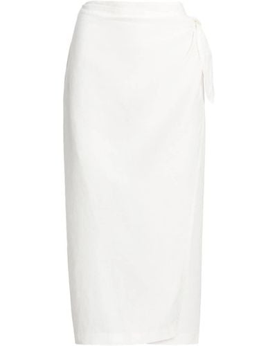 Polo Ralph Lauren Linen Wrap Skirt - White