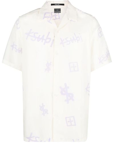 Ksubi Kash Box Resort Hemd mit Print - Weiß