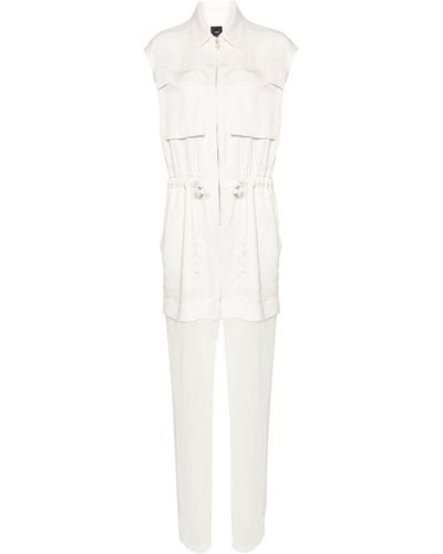 Pinko Panelled-design Jumpsuit - White