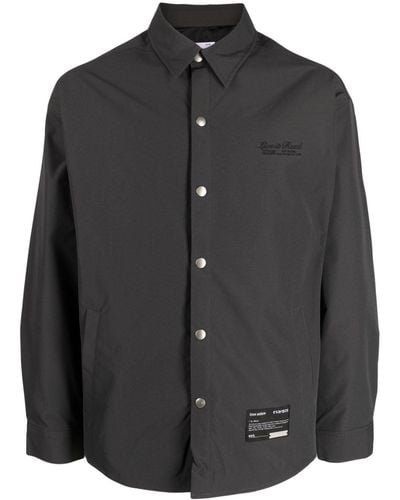 Izzue Quilted-panel Shirt Jacket - Black