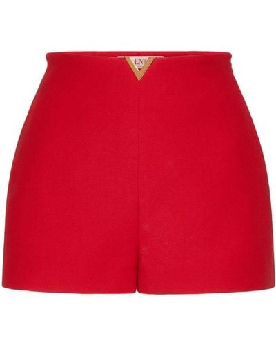 Valentino Garavani Shorts de vestir Crepe Couture - Rojo