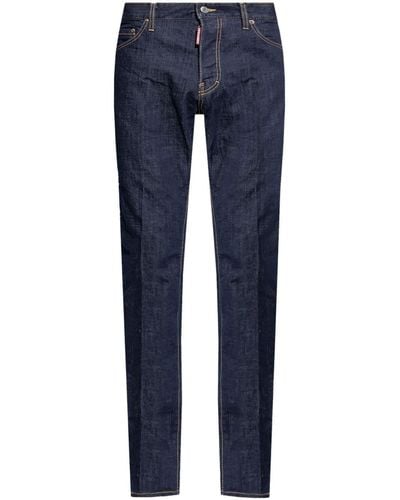 DSquared² Panelled Slim-cut Jeans - Blue