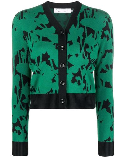 Proenza Schouler Cardigan en maille à manches longues - Vert