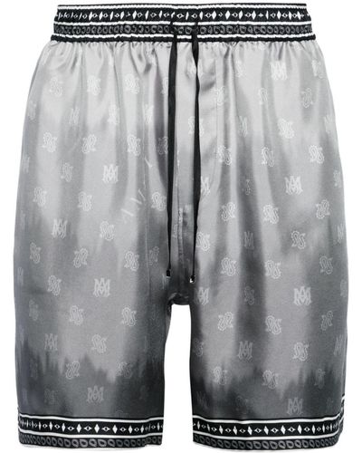Amiri MA Seiden-Shorts mit Paisley-Print - Schwarz