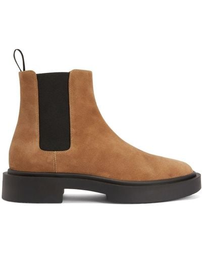 Giuseppe Zanotti Suede-leather Chelsea Boots - Brown