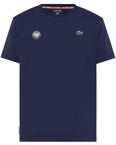 Lacoste X Roland Garros Cotton T-shirt - Blue