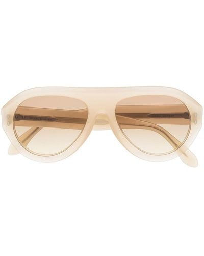 Isabel Marant Darly Pilot-frame Sunglasses - Natural