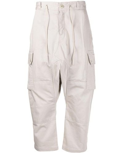 Fumito Ganryu Cropped Straight Cargo Pants - Gray