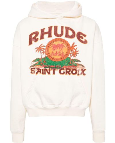 Rhude St. Croix Cotton Hoodie - White