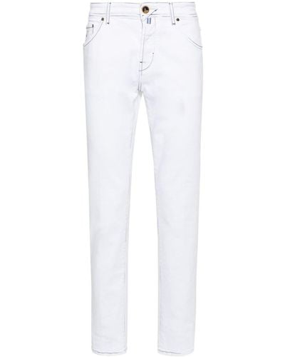 Jacob Cohen Scott Slim-fit Cropped Jeans - White