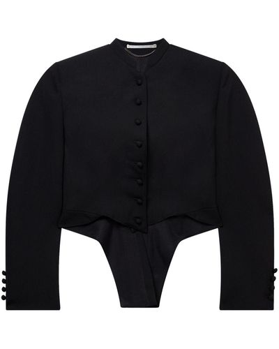 Stella McCartney Cropped Button-up Jacket - Black