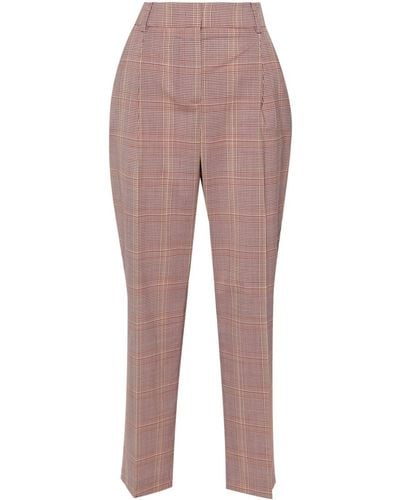 PS by Paul Smith Plaid-check Cropped Pants - Brown