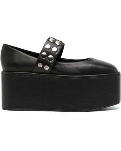 Molly Goddard Pumps Sonia con plateu 85mm - Nero