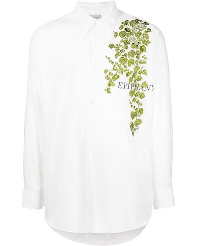 BED j.w. FORD Camisa con detalles bordados - Blanco
