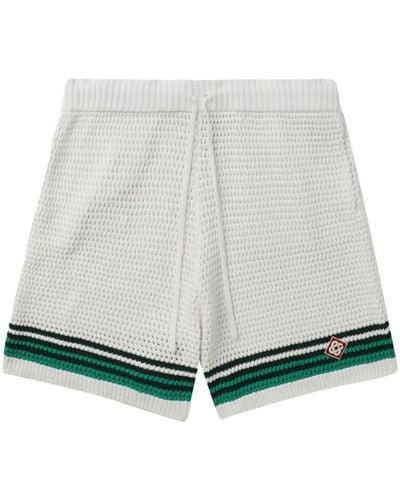 Casablancabrand Gehäkelte Tennis Shorts - Weiß