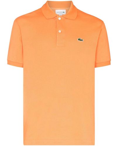 Lacoste ロゴパッチ ポロシャツ - オレンジ