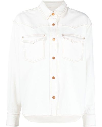 SLVRLAKE Denim Veste boutonnée en jean - Blanc