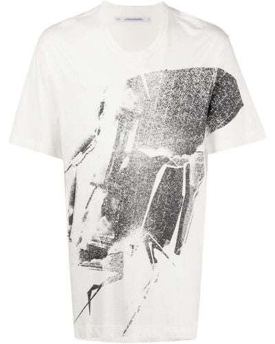 Julius T-Shirt mit abstraktem Muster - Weiß