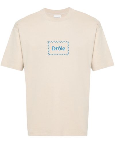 Drole de Monsieur Le Drole Cotton T-shirt - Natural