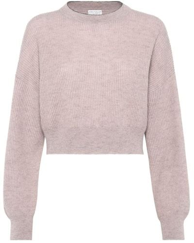 Brunello Cucinelli Ribbed-knit Sweater - Pink