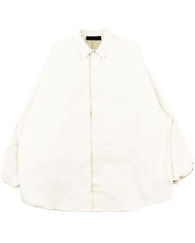 Fear Of God Long-sleeve Cotton-blend Shirt - White