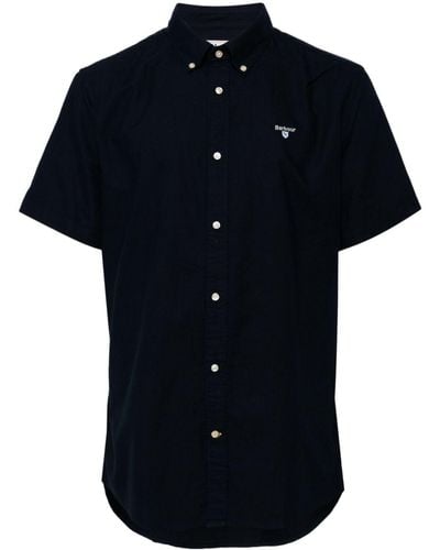 Barbour Embroidered-logo Cotton Shirt - ブルー