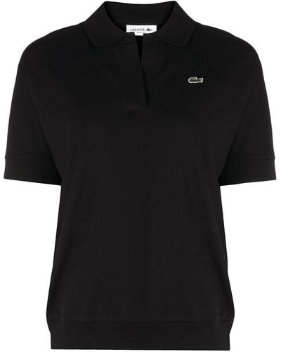 Lacoste Logo-embroidered Polo Shirt - Black