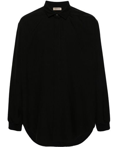 Fear Of God Hidden Placket Button-up Shirt - Black