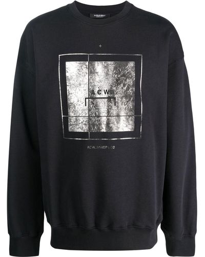 A_COLD_WALL* Sweatshirt mit Metallic-Print - Schwarz