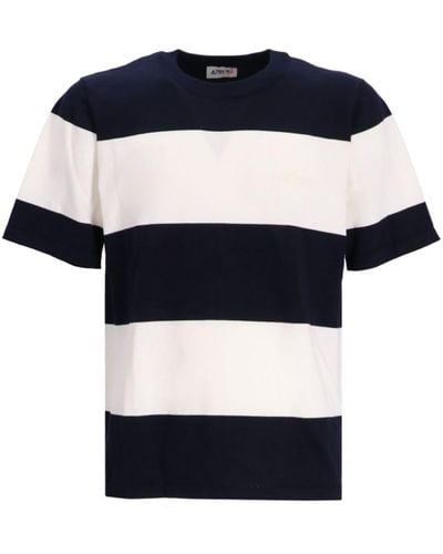 Autry Striped Cotton T-shirt - Blue