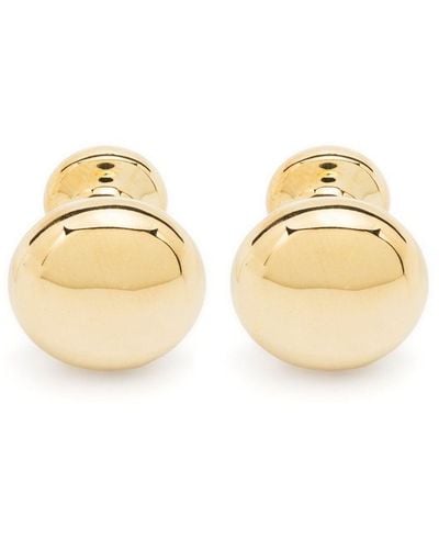 Lanvin Polished Rounded-shape Cufflinks - Natural