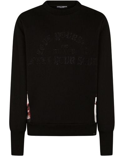 Dolce & Gabbana Sweat à empiècements contrastants - Noir