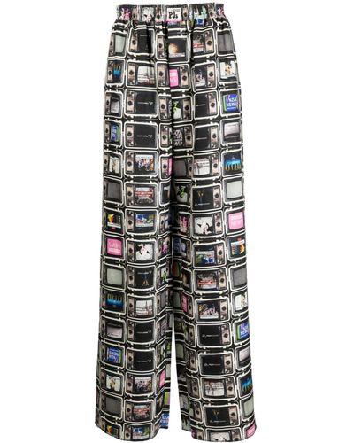 Natasha Zinko Pantalon TV Pyjama à coupe ample - Multicolore