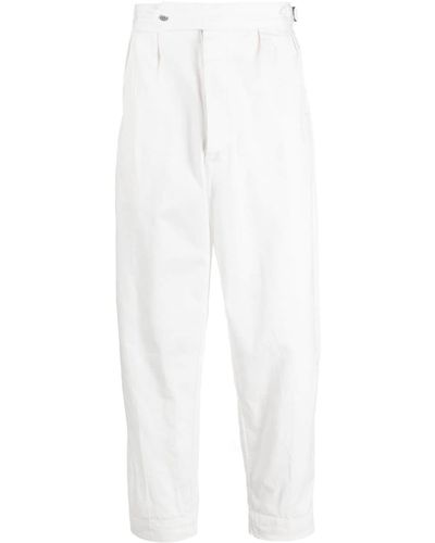 Polo Ralph Lauren Gerade Hose mit versetztem Verschluss - Weiß