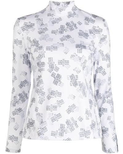 ROKH Stamp-pattern Jersey T-shirt - White