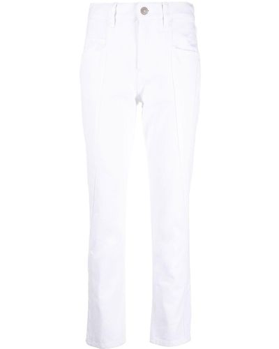 Isabel Marant Paneled Skinny-cut Jeans - White