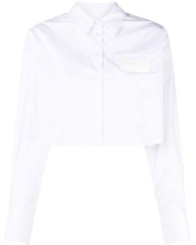 Remain クロップド オーガニックコットンシャツ - ホワイト