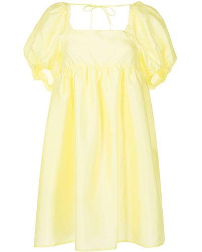 Cecilie Bahnsen Bell-sleeve Midi Dress - Yellow