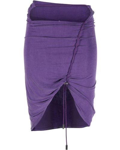 Jacquemus La Jupe Espelho Ruched Miniskirt - Purple