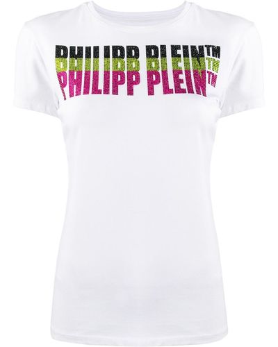Philipp Plein デコラティブ ロゴ Tシャツ - ホワイト