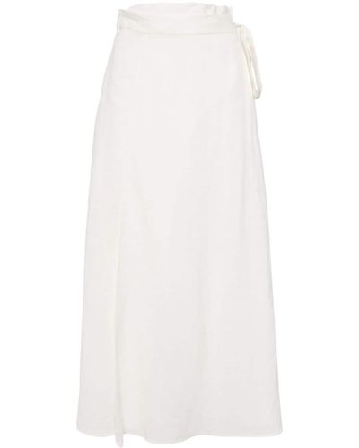 Voz High-waisted Wrap Skirt - White