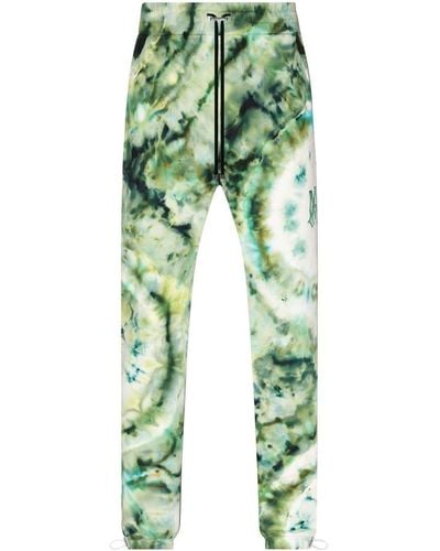 Amiri Pantalones de chándal con motivo tie-dye - Verde