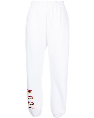DSquared² Pantalon de jogging à logo imprimé - Blanc