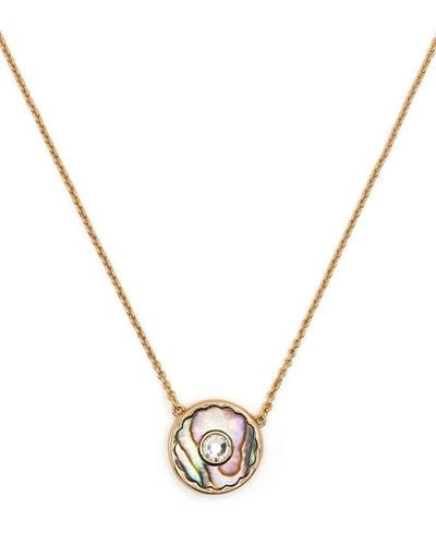 Marc Jacobs The Medallion Abalone Pendant Necklace - Metallic