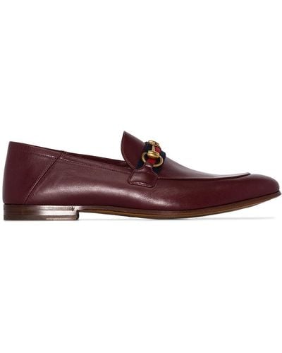 Gucci Brixton Web Loafers - Rood