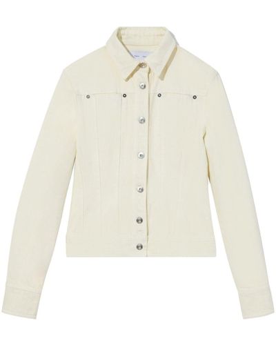Proenza Schouler Buttoned Panelled Denim Jacket - White