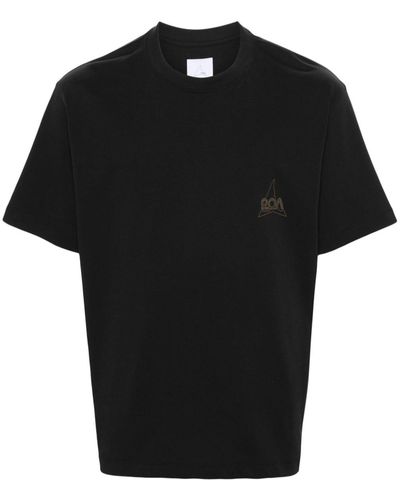 Roa T-Shirt mit Logo-Print - Schwarz