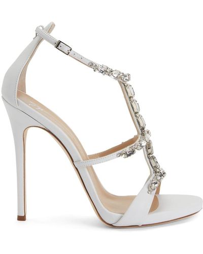 Giuseppe Zanotti Elba Rhinestone-embellished Sandals - Metallic