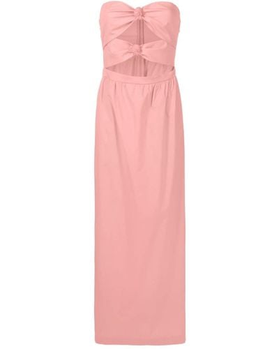 Adriana Degreas Cut-out Knot-detail Maxi Dress - Pink